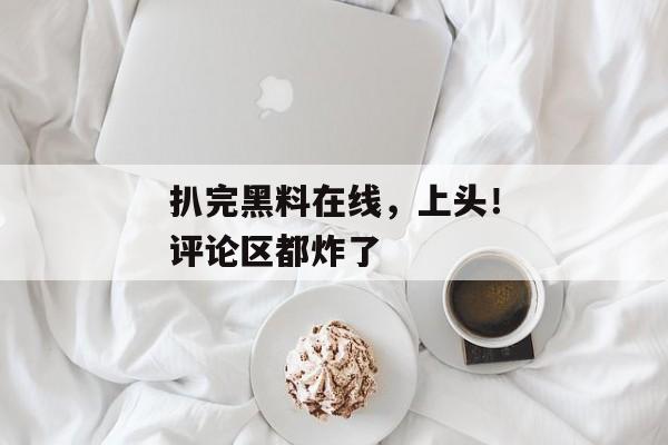 扒完黑料在线，上头！评论区都炸了