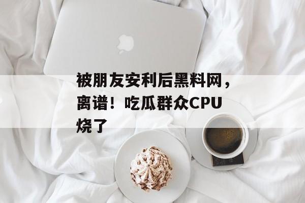 被朋友安利后黑料网，离谱！吃瓜群众CPU烧了